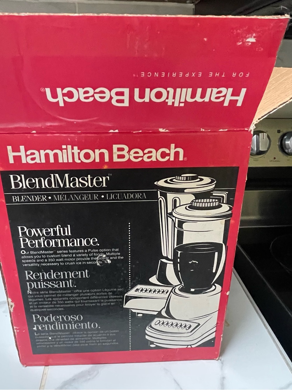 Hamilton Beach BlendMaster Blender - Red and Black Box Art